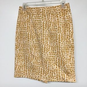 J Crew Sz 2 Tan Coral Stretch Knit Skirt